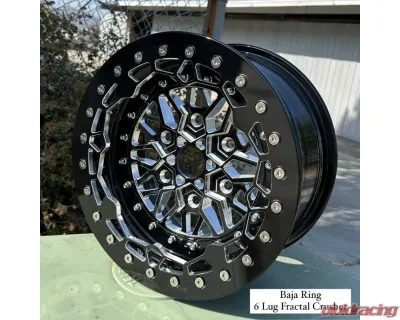 Alba Racing Fractal Crushers Billet Beadlock Wheels 15" 6x5.5 Can-Am Maverick R 2024 - 608-15-5.5-FCT-FCT-MIT-B