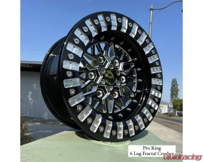 Alba Racing Fractal Crushers Billet Beadlock Wheels 15" 6x5.5 Can-Am Maverick R 2024 - 608-15-5.5-FCT-FCT-MIT-B