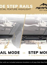 Reaper Off-Road Immortal Side Step 4 Dr Jeep Wrangler 2007-2018                                     - JSR05 - Image 14