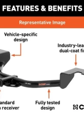 Curt 1-1/4" Class 1 Trailer Hitch Receiver Toyota CHR | Corolla 2018-2022                                     - 11567 - Image 3