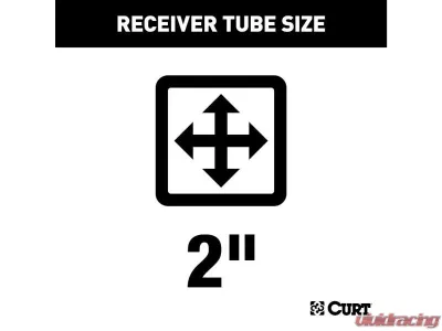 Curt 2" Class 3 Trailer Hitch Receiver Toyota Hilux 2016-2019 - 13457