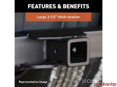 Curt 2-1/2" Up To 44" Frames 9" Drop Universal Weld-On Trailer Hitch Receiver - 15923