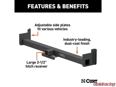 Curt 2-1/2" Up To 62" Frames 9" Drop Universal Weld-On Trailer Hitch Receiver - 15925