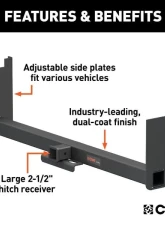 Curt 2-1/2" Up To 62" Frames 18" Drop Universal Weld-On Trailer Hitch Receiver                                     - 15926 - Image 3