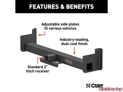 Curt 2" Up To 44" Frames 9" Drop Universal Weld-On Trailer Hitch Receiver - 15927