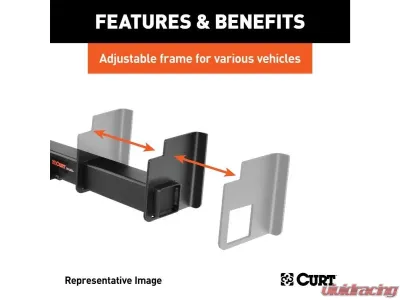 Curt 2" Up To 44" Frames 9" Drop Universal Weld-On Trailer Hitch Receiver - 15927