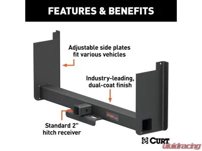 Curt 2" Up To 44" Frames 18" Drop Universal Weld-On Trailer Hitch Receiver - 15928