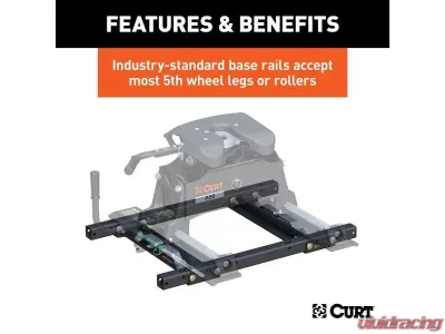 Curt 25K Lbs Puck System 5Th Wheel Adapter With Rails Chevy | Ford | Gmc 2022-2023 - 16027