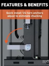 Curt 25K Lbs Puck System 5Th Wheel Adapter With Rails Chevy | Ford | Gmc 2022-2023                                     - 16027 - Image 5