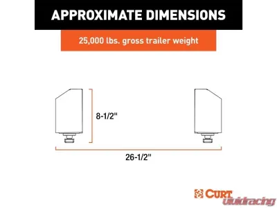 Curt 8' Bed 25K Lbs Puck System 5Th Wheel Legs Chevrolet Silverado Gmc Sierra 2500 | 3500 HD 2021-2023 - 16029