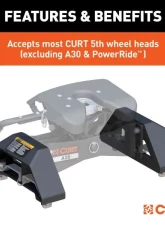 Curt 8' Bed 25K Lbs Puck System 5Th Wheel Legs Chevrolet Silverado Gmc Sierra 2500 | 3500 HD 2021-2023                                     - 16029 - Image 4