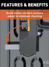Curt 8' Bed 25K Lbs Puck System 5Th Wheel Legs Chevrolet Silverado Gmc Sierra 2500 | 3500 HD 2021-2023                                     - 16029 - Image 5
