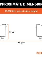 Curt 8' Bed 30K Lbs Teridium Grey Puck 5Th Wheel Legs Chevrolet Silverado | Gmc Sierra HD 2021-2023                                     - 16030 - Image 2