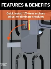 Curt 8' Bed 30K Lbs Teridium Grey Puck 5Th Wheel Legs Chevrolet Silverado | Gmc Sierra HD 2021-2023                                     - 16030 - Image 5