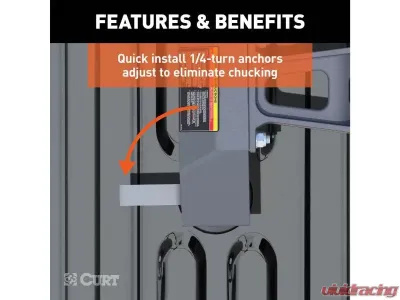 Curt 8' Bed 30K Lbs Teridium Grey Puck 5Th Wheel Legs Chevrolet Silverado | Gmc Sierra HD 2021-2023 - 16030