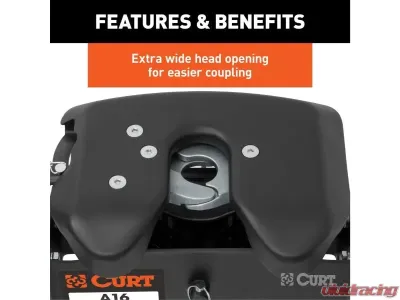 Curt 8' Bed A16 5Th Wheel Hitch Puck System Cheverolet Silverado | Gmc Sierra 2500 | 3500 HD 2021-2023 - 16091