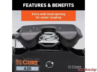 Curt 8' Bed A20 5Th Wheel Hitch Puck System Chevrolet Silverado | Gmc Sierra 2500 | 3500 HD 2021-2023 - 16092