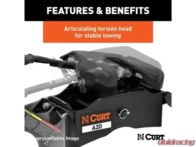 Curt 8' Bed A20 5Th Wheel Hitch Puck System Chevrolet Silverado | Gmc Sierra 2500 | 3500 HD 2021-2023 - 16092