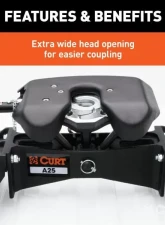 Curt 8' Bed A25 5Th Wheel Hitch Puck System Chevrolet Silverado | Gmc Sierra 2500 | 3500 HD 2021-2023                                     - 16093 - Image 11