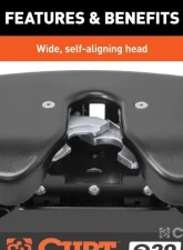 Curt 8' Bed Q20 5Th Wheel Hitch Puck System Chevrolet Silverado | Gmc Sierra 2500 | 500 HD 2021-2023                                     - 16094 - Image 8