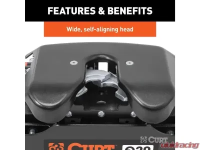 Curt 8' Bed Q20 5Th Wheel Hitch Puck System Chevrolet Silverado | Gmc Sierra 2500 | 500 HD 2021-2023 - 16094