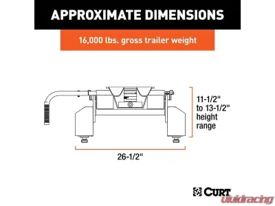 Curt E16 5Th Wheel Hitch Chevrolet Silverado | Gmc Sierra 2500 | 3500 HD Puck System 2021-2023 - 16097