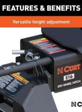 Curt E16 5Th Wheel Hitch Chevrolet Silverado | Gmc Sierra 2500 | 3500 HD Puck System 2021-2023                                     - 16097 - Image 7