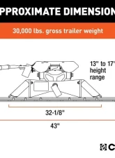Curt A30 5Th Wheel Hitch With Rails                                     - 16191 - Image 2