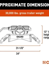 Curt Powerride 30K Lbs 5Th Wheel Hitch                                     - 16320 - Image 2