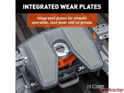 Curt Powerride 30K Lbs 5Th Wheel Hitch With Rails - 16321