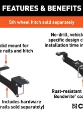 Curt Custom 5Th Wheel Brackets Chevrolet Silverado | Gmc Sierra 2500 | 3500 HD 2021-2023                                     - 16429 - Image 2