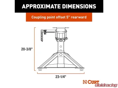 Curt 20,000 Lbs Crosswing Lightweight 5Th Wheel Hitch - 16600