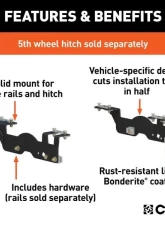 Curt Custom 5Th Wheel Brackets Ford F-150 2015-2022                                     - 16911 - Image 2