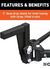 Curt 8K - 10K Lbs 30-5/8" Bars Deep Drop Trunnion Bar Weight Distribution Hitch                                     - 17352 - Image 5