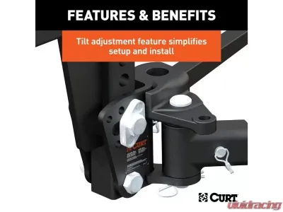 Curt 8K - 10K Lbs 30-5/8" Bars Deep Drop Trunnion Bar Weight Distribution Hitch - 17352