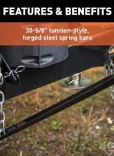 Curt 8K - 10K Lbs 30-5/8" Bars Deep Drop Trunnion Bar Weight Distribution Hitch                                     - 17352 - Image 8