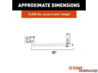 Curt 8-10K No Shank Trutrack 2P Weight Distribution Hitch With 2X Sway Control - 17600