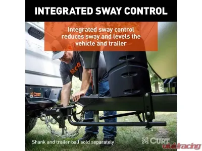 Curt 8-10K No Shank Trutrack 2P Weight Distribution Hitch With 2X Sway Control - 17600