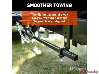 Curt 8-10K No Shank Trutrack 2P Weight Distribution Hitch With 2X Sway Control - 17600