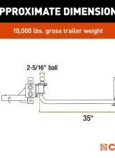 Curt 8-10K Trutrack 2P Weight Distribution Hitch With 2X Sway Control                                     - 17601 - Image 2