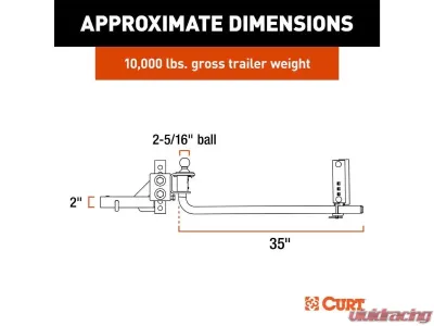 Curt 8-10K Trutrack 2P Weight Distribution Hitch With 2X Sway Control - 17601