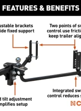 Curt 8-10K Trutrack 2P Weight Distribution Hitch With 2X Sway Control                                     - 17601 - Image 3