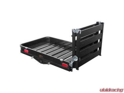 Curt 2" Shank 50" x 30" Black Aluminum Hitch Cargo Carrier With Ramp Folding - 18112