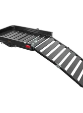Curt 2" Shank 50" x 30" Black Aluminum Hitch Cargo Carrier With Ramp Folding                                     - 18112 - Image 11