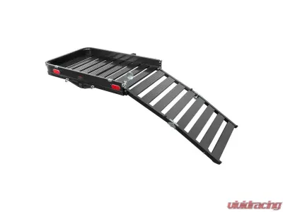 Curt 2" Shank 50" x 30" Black Aluminum Hitch Cargo Carrier With Ramp Folding - 18112