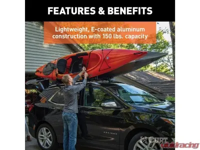 Curt 53-3/8" Aluminum Universal Roof Rack Crossbars - 18118
