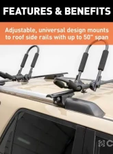 Curt 53-3/8" Aluminum Universal Roof Rack Crossbars                                     - 18118 - Image 5
