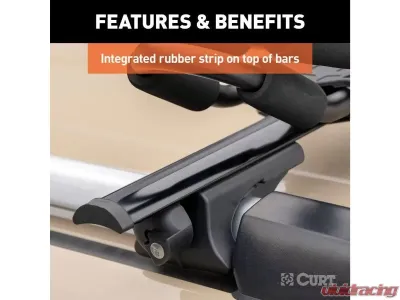 Curt 53-3/8" Aluminum Universal Roof Rack Crossbars - 18118