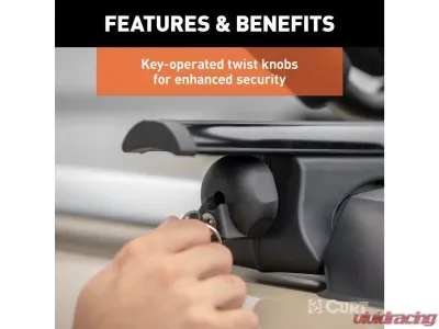 Curt 53-3/8" Aluminum Universal Roof Rack Crossbars - 18118