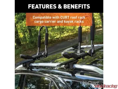 Curt 53-3/8" Aluminum Universal Roof Rack Crossbars - 18118